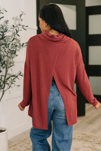 Travel Destination Cowl Neck Pullover in Wine-Womens-Ave Shops-Market Street Nest, Fashionable Clothing, Shoes and Home Décor Located in Mabank, TX