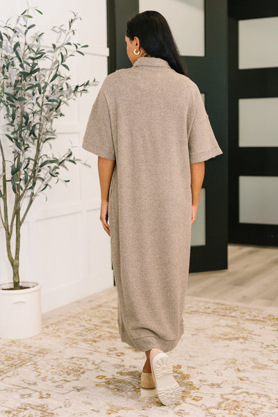Travel Envy Ribbed Knit Dress in Light Coco-Womens-Ave Shops-Market Street Nest, Fashionable Clothing, Shoes and Home Décor Located in Mabank, TX