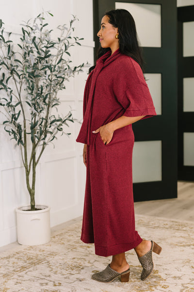 Travel Envy Ribbed Knit Dress in Wine-Womens-Ave Shops-Market Street Nest, Fashionable Clothing, Shoes and Home Décor Located in Mabank, TX