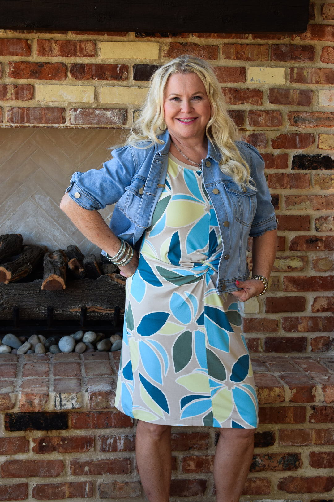 Tribal Sleeveless Knit Front-Knot Dress - Aqua Sky-10-Dresses, Rompers & Sets-TRIBAL-Market Street Nest, Fashionable Clothing, Shoes and Home Décor Located in Mabank, TX