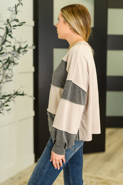 Two-Tone Take Drop Shoulder Top-Womens-Ave Shops-Market Street Nest, Fashionable Clothing, Shoes and Home Décor Located in Mabank, TX