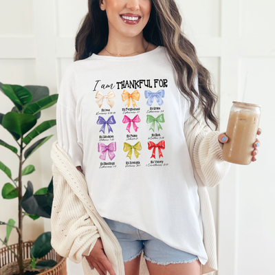 I'm Thankful Bows Graphic Tee-Womens-Ave Shops-Market Street Nest, Fashionable Clothing, Shoes and Home Décor Located in Mabank, TX