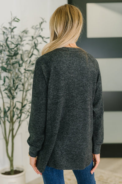 Urban Flux Scooped Hi-Low Long Pullover in Black-Womens-Ave Shops-Market Street Nest, Fashionable Clothing, Shoes and Home Décor Located in Mabank, TX