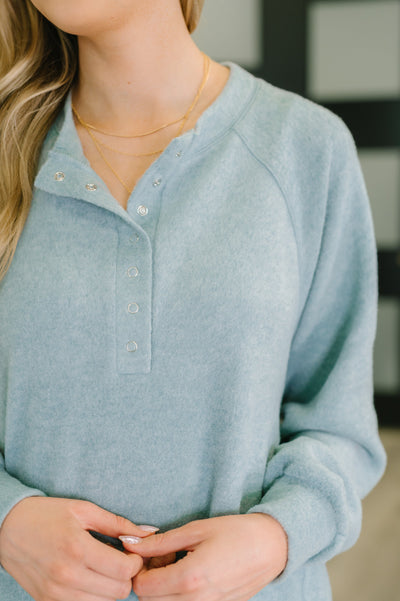 Urban Flux Scooped Hi-Low Long Pullover in Blue Grey-Womens-Ave Shops-Market Street Nest, Fashionable Clothing, Shoes and Home Décor Located in Mabank, TX