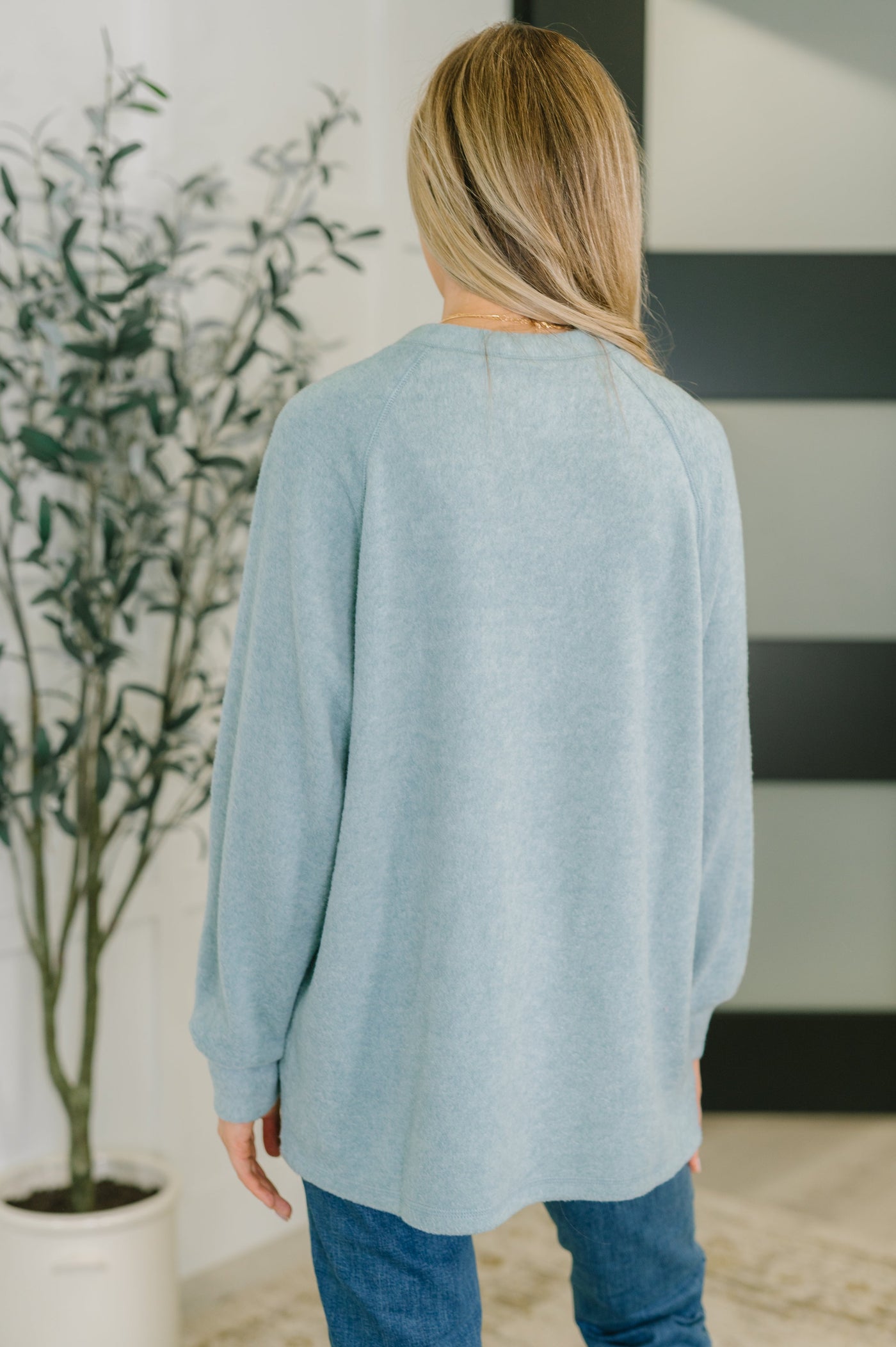 Urban Flux Scooped Hi-Low Long Pullover in Blue Grey-Womens-Ave Shops-Market Street Nest, Fashionable Clothing, Shoes and Home Décor Located in Mabank, TX