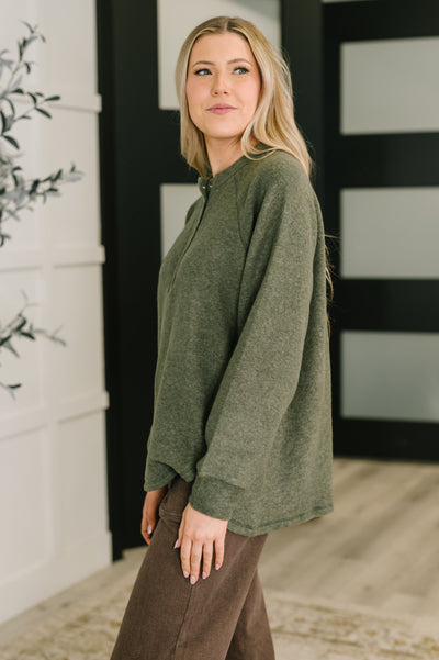 Urban Flux Scooped Hi-Low Long Pullover in Olive-Womens-Ave Shops-Market Street Nest, Fashionable Clothing, Shoes and Home Décor Located in Mabank, TX