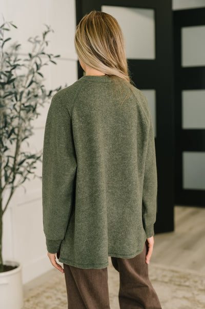 Urban Flux Scooped Hi-Low Long Pullover in Olive-Womens-Ave Shops-Market Street Nest, Fashionable Clothing, Shoes and Home Décor Located in Mabank, TX