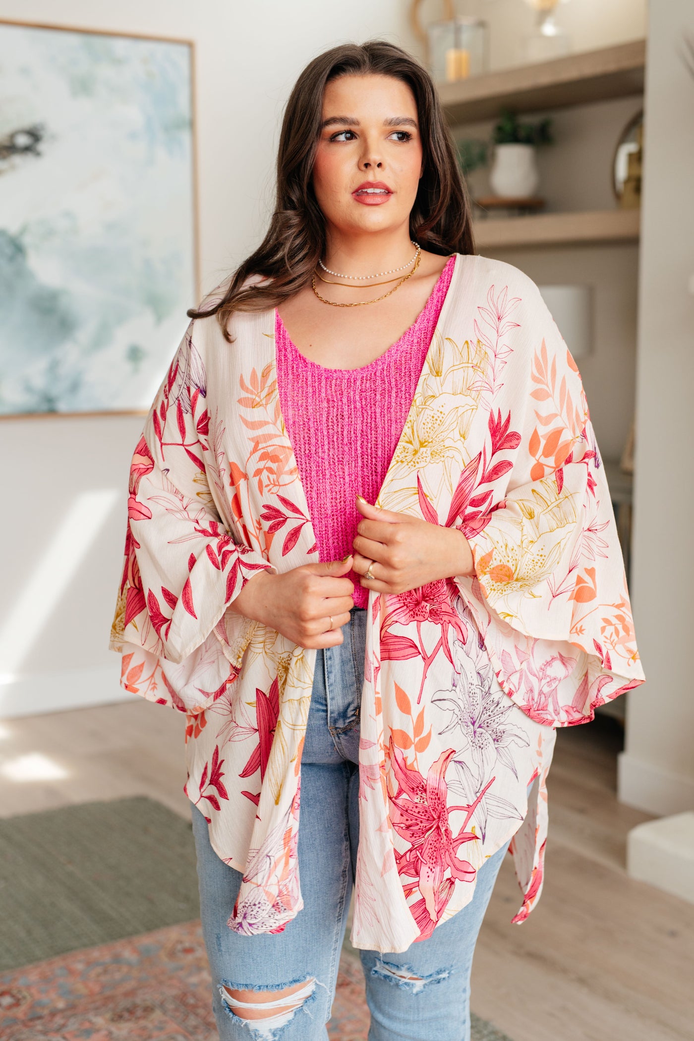 Vacay Season Bell Sleeve Kimono-Layers-Ave Shops-Market Street Nest, Fashionable Clothing, Shoes and Home Décor Located in Mabank, TX