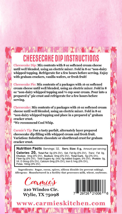 Valentines Day Chocolate Fudge Cheesecake Dip Gift Box-Carmie's Kitchen-Market Street Nest, Fashionable Clothing, Shoes and Home Décor Located in Mabank, TX