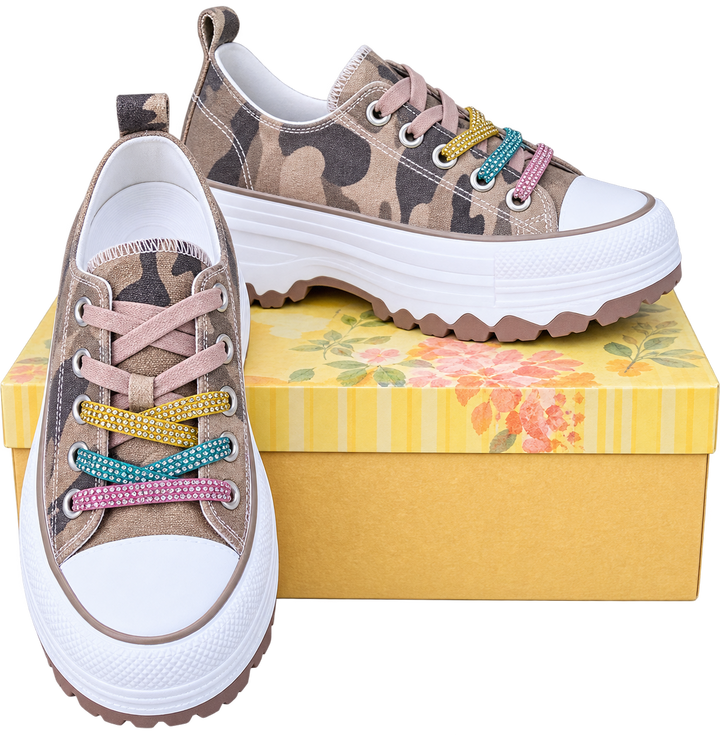 Very G Piper Prints Camo Sneakers-12-Shoes-VERY G-Market Street Nest, Fashionable Clothing, Shoes and Home Décor Located in Mabank, TX