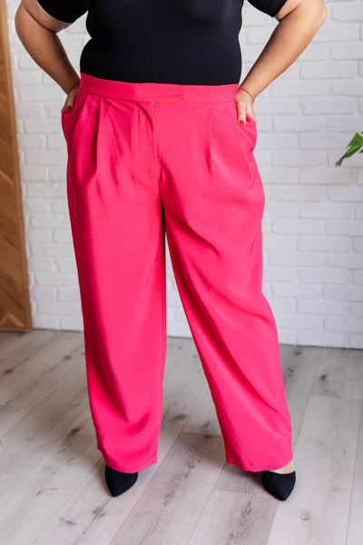 Vigilante Stuff Pleated Trousers in Hot Pink-Bottoms-Ave Shops-Market Street Nest, Fashionable Clothing, Shoes and Home Décor Located in Mabank, TX