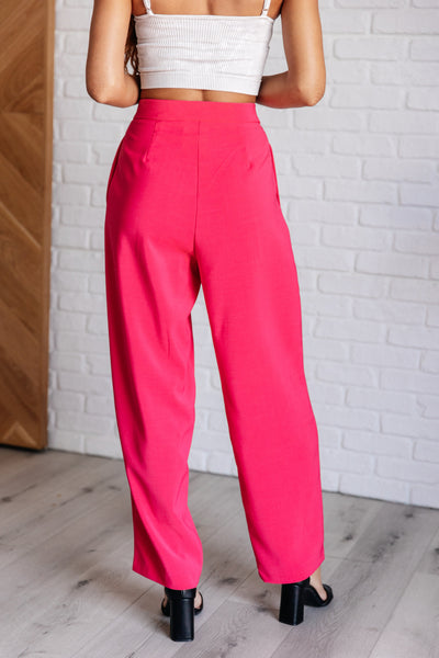 Vigilante Stuff Pleated Trousers in Hot Pink-Bottoms-Ave Shops-Market Street Nest, Fashionable Clothing, Shoes and Home Décor Located in Mabank, TX