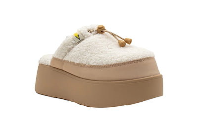 Volatile Corporal Cream Sherpa Lined Clog/Slipper-Shoes-Volatile Shoewear-Market Street Nest, Fashionable Clothing, Shoes and Home Décor Located in Mabank, TX