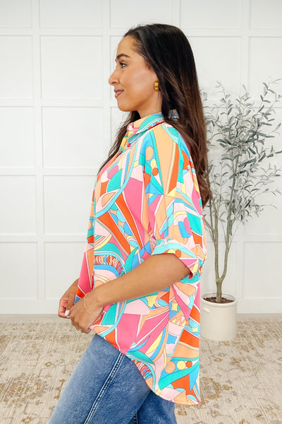 Wide Eyed Abstract Print Batwing Blouse-Womens-Ave Shops-Market Street Nest, Fashionable Clothing, Shoes and Home Décor Located in Mabank, TX