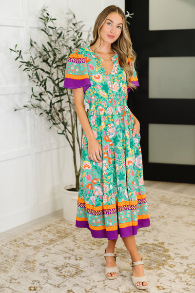 Wildflower Wish Gathered Tier Dress in Mint-Womens-Ave Shops-Market Street Nest, Fashionable Clothing, Shoes and Home Décor Located in Mabank, TX