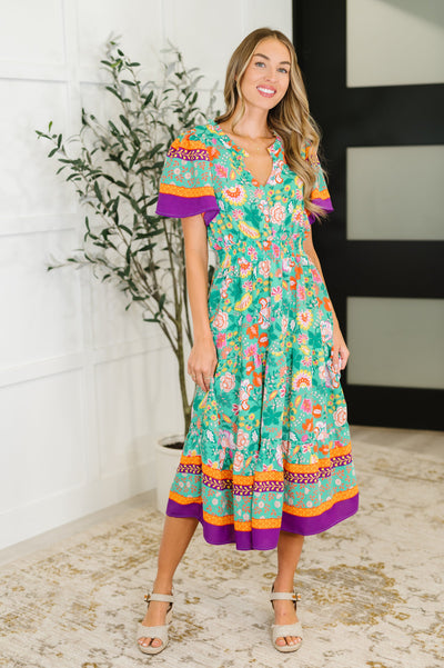 Wildflower Wish Gathered Tier Dress in Mint-Womens-Ave Shops-Market Street Nest, Fashionable Clothing, Shoes and Home Décor Located in Mabank, TX