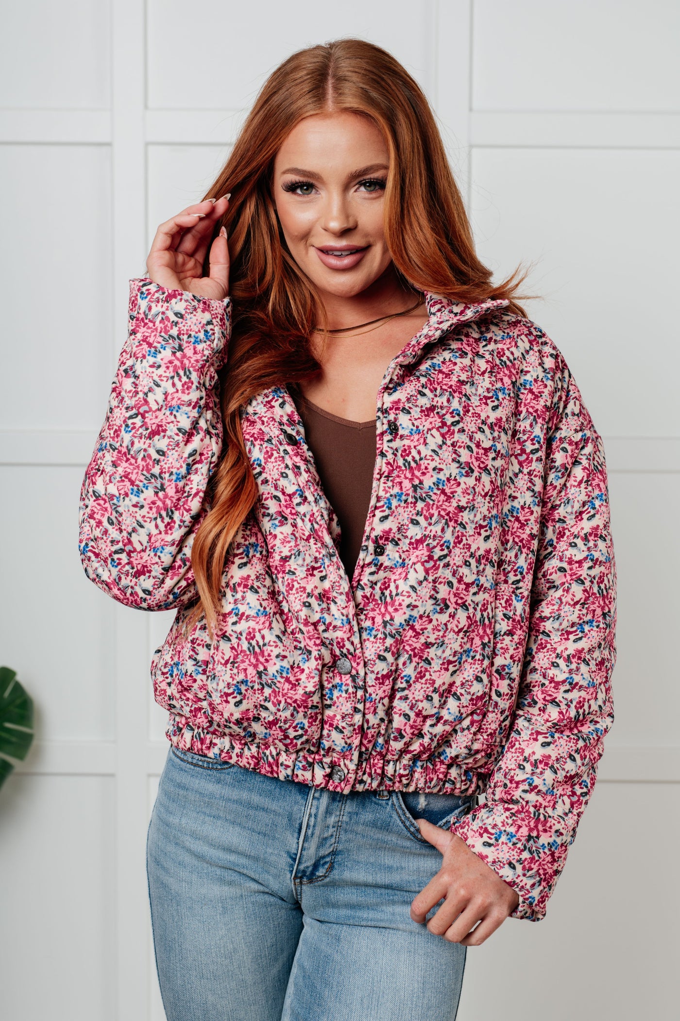 Wish Me Well Floral Printed Puffer Jacket in Cream Multi-Layers-Ave Shops-Market Street Nest, Fashionable Clothing, Shoes and Home Décor Located in Mabank, TX