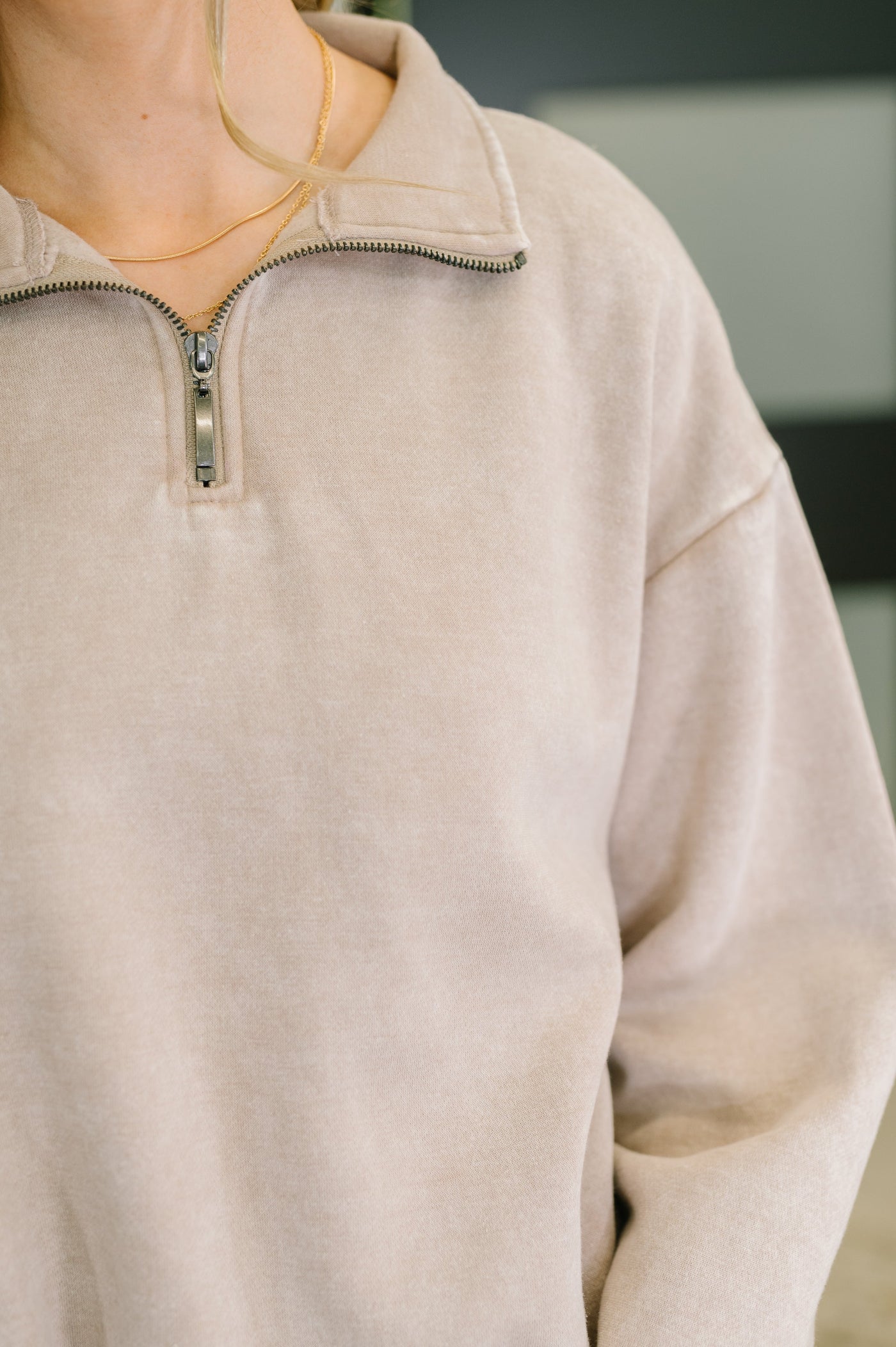 You Should Know Half Zip Pullover in Ash Mocha-Womens-Ave Shops-Market Street Nest, Fashionable Clothing, Shoes and Home Décor Located in Mabank, TX