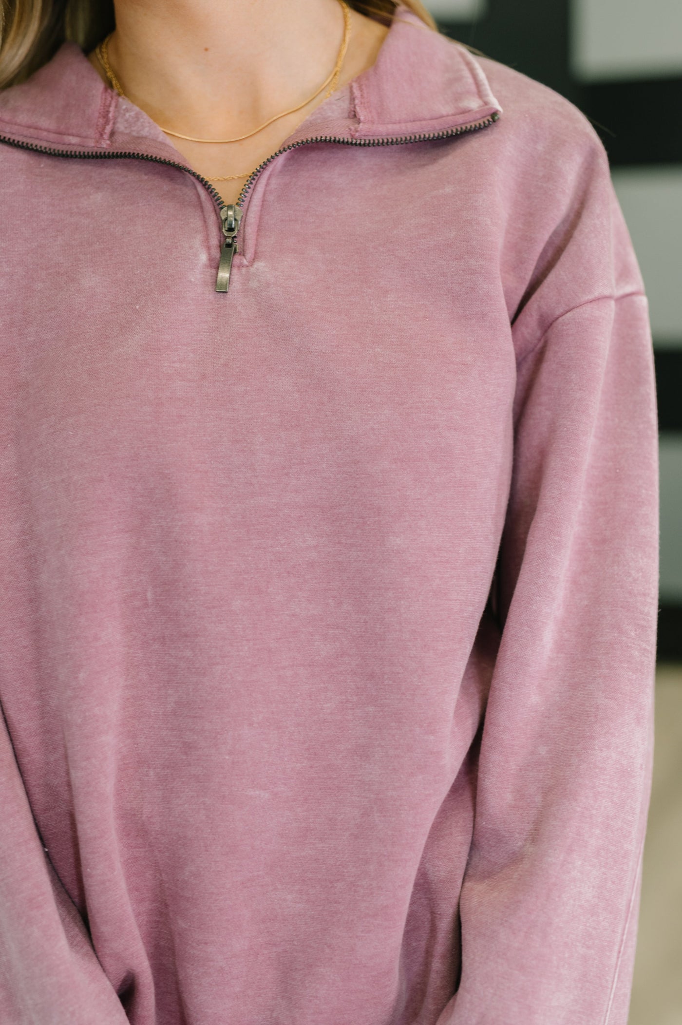 You Should Know Half Zip Pullover in Light Rose-Womens-Ave Shops-Market Street Nest, Fashionable Clothing, Shoes and Home Décor Located in Mabank, TX
