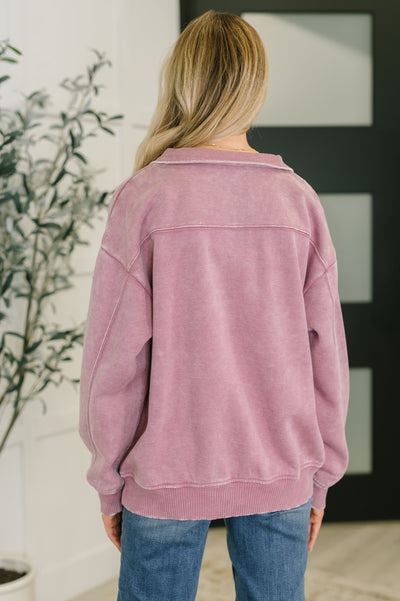 You Should Know Half Zip Pullover in Light Rose-Womens-Ave Shops-Market Street Nest, Fashionable Clothing, Shoes and Home Décor Located in Mabank, TX