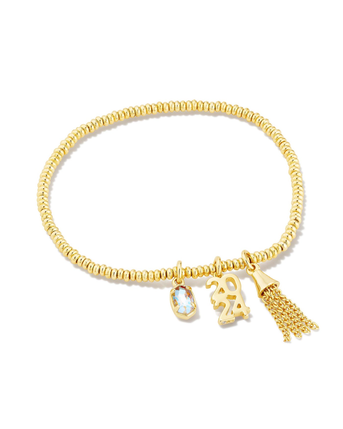 Kendra Scott 2024 Graduation Stretch Bracelets Gold Dichroic Glass-Bracelets-Kendra Scott-Market Street Nest, Fashionable Clothing, Shoes and Home Décor Located in Mabank, TX