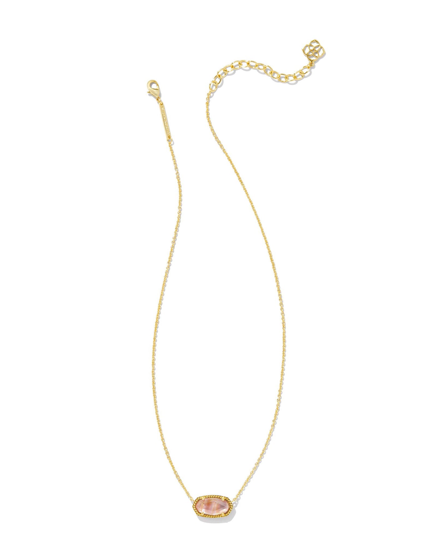 Kendra Scott Elisa Gold Pendant Necklace In Lt Pink Iridescent Abalone-Necklaces-Kendra Scott-Market Street Nest, Fashionable Clothing, Shoes and Home Décor Located in Mabank, TX