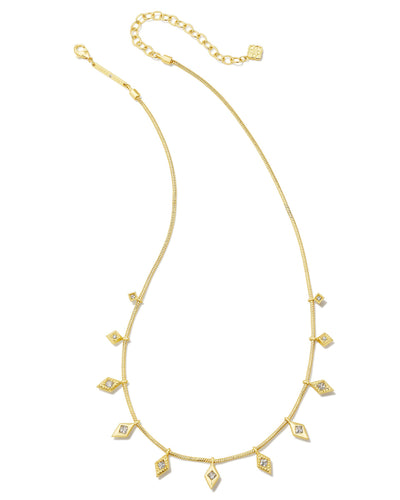 Kendra Scott Kinsley Strand Necklace White Crystal-Necklaces-Kendra Scott-Market Street Nest, Fashionable Clothing, Shoes and Home Décor Located in Mabank, TX
