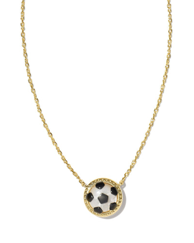 Gold View. Kendra Scott Soccer Short Pendant Necklace Ivory Mother Of Pearl-Necklaces-Kendra Scott-Market Street Nest, Fashionable Clothing, Shoes and Home Décor Located in Mabank, TX