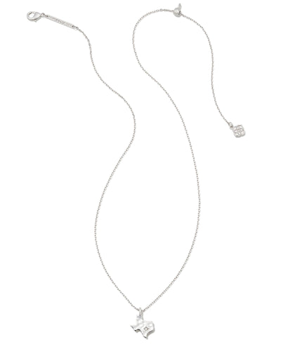 Kendra Scott Texas Short Pendant Necklace In Rhodium-Necklaces-Kendra Scott-Market Street Nest, Fashionable Clothing, Shoes and Home Décor Located in Mabank, TX