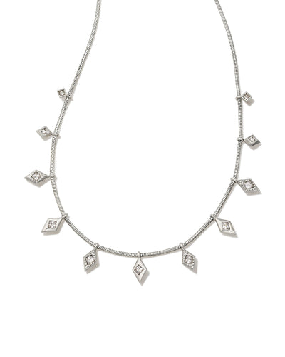 Kendra Scott Kinsley Strand Necklace White Crystal-Necklaces-Kendra Scott-Market Street Nest, Fashionable Clothing, Shoes and Home Décor Located in Mabank, TX