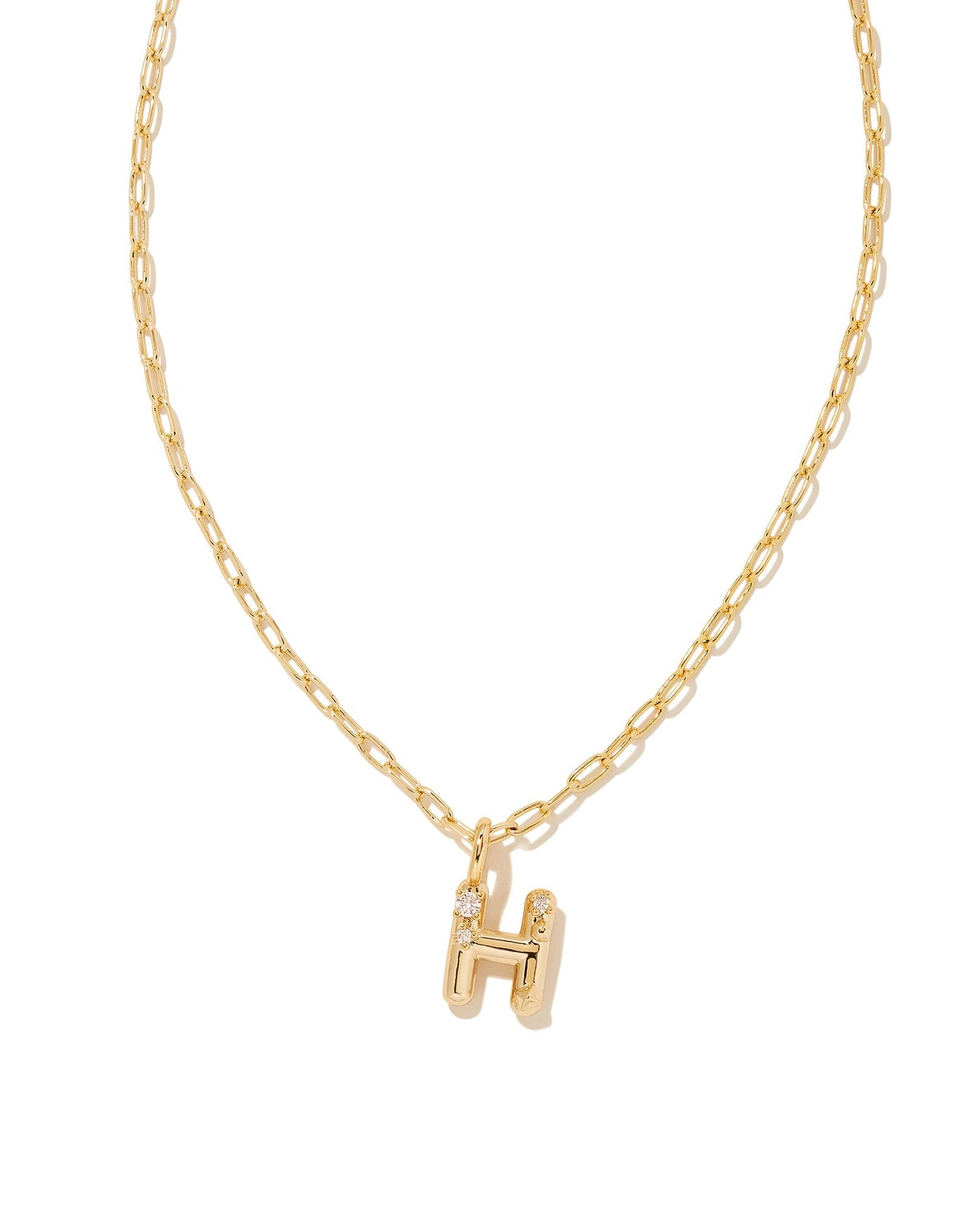 Kendra Scott Crystal Letter Pendant Necklace- Gold Metal-Necklaces-Kendra Scott-Market Street Nest, Fashionable Clothing, Shoes and Home Décor Located in Mabank, TX