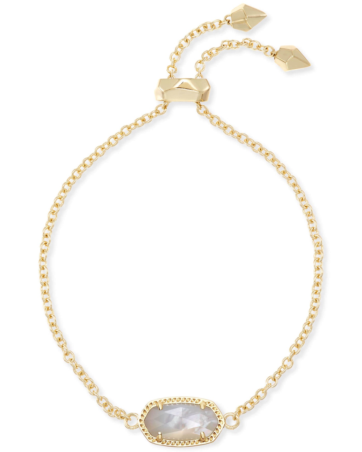 Kendra Scott Elaina Gold Adjustable Chain Bracelet in Ivory Mother of Pearl-Bracelets-Kendra Scott-Market Street Nest, Fashionable Clothing, Shoes and Home Décor Located in Mabank, TX
