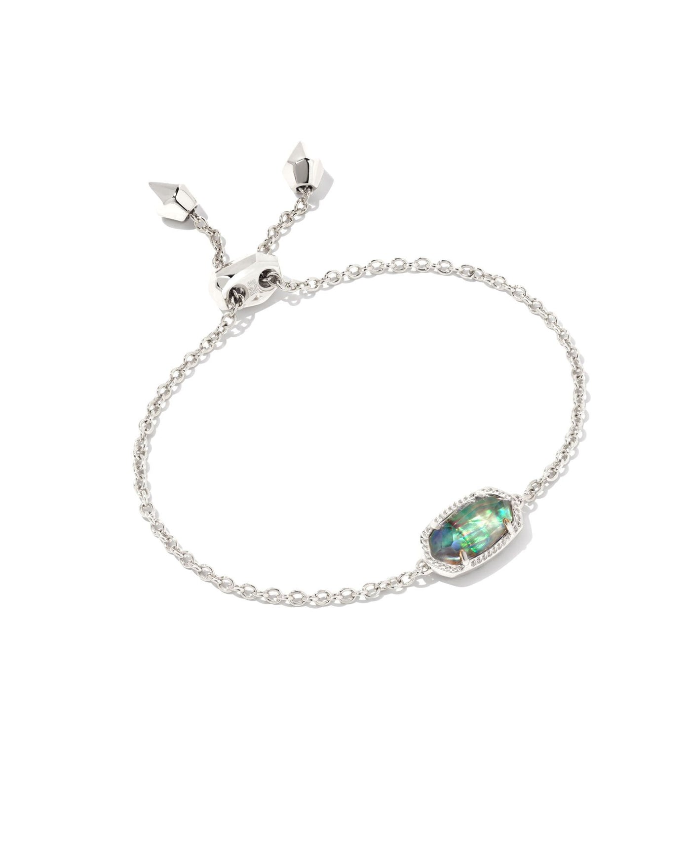 Kendra Scott Elaina Silver Adjustable Chain Bracelet in Lilac Abalone-Bracelets-Kendra Scott-Market Street Nest, Fashionable Clothing, Shoes and Home Décor Located in Mabank, TX