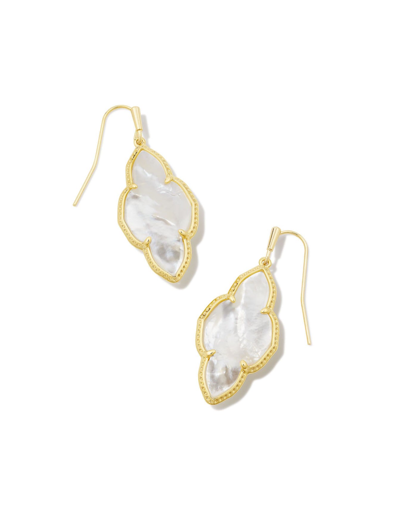 Kendra Scott Abbie Drop Earrings Gold Ivory Mother-Of-Pearl-Earrings-Kendra Scott-Market Street Nest, Fashionable Clothing, Shoes and Home Décor Located in Mabank, TX