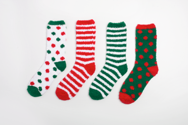 Holiday Fuzzy Socks-Loungewear-GANZ-Market Street Nest, Fashionable Clothing, Shoes and Home Décor Located in Mabank, TX