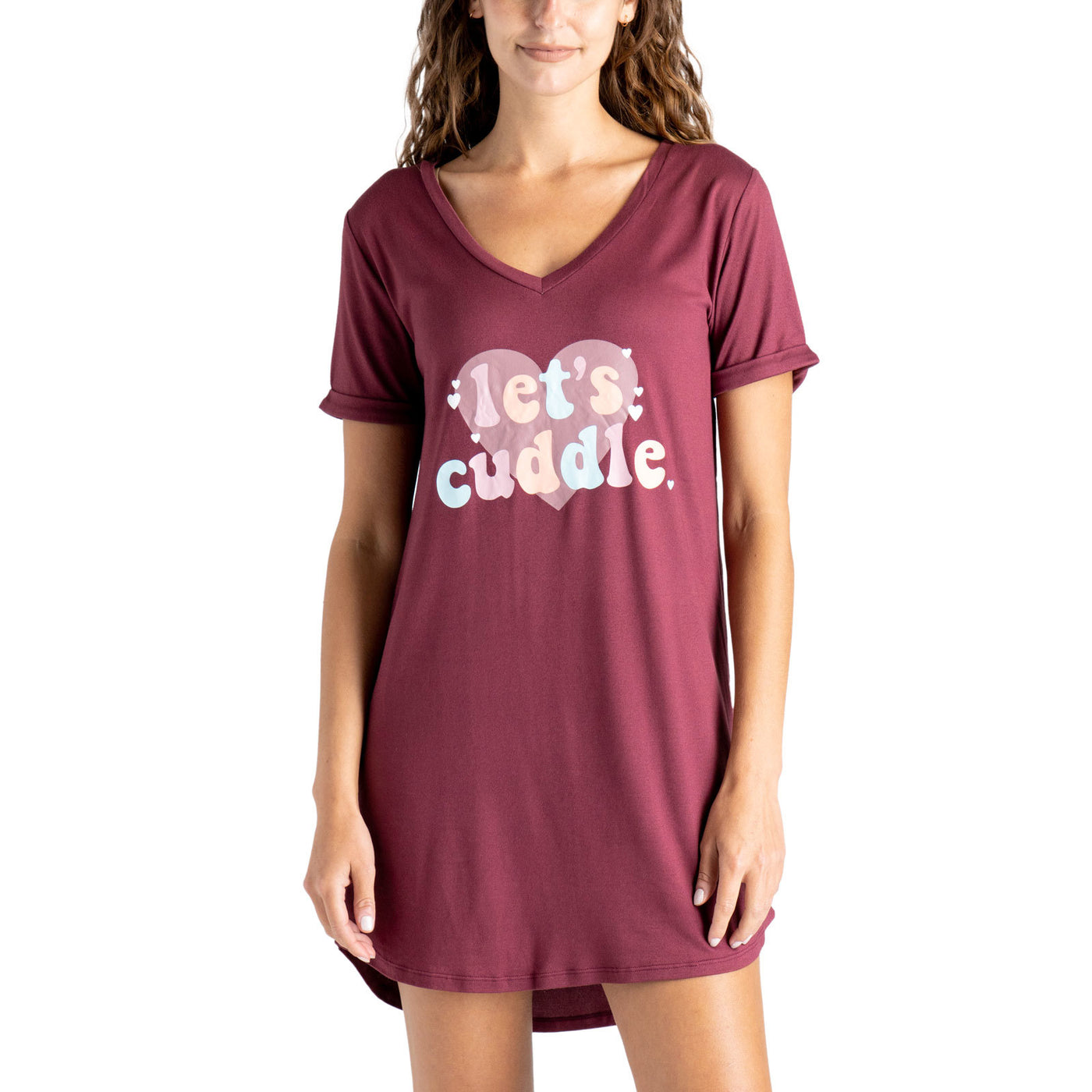 Lets cuddle View. Hello Mello Sleep Shirts-Loungewear-DM Merchandising-Market Street Nest, Fashionable Clothing, Shoes and Home Décor Located in Mabank, TX