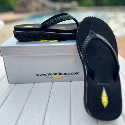 Volatile Palau Low Thong Sandal - Black-Shoes-Volatile Shoewear-Market Street Nest, Fashionable Clothing, Shoes and Home Décor Located in Mabank, TX