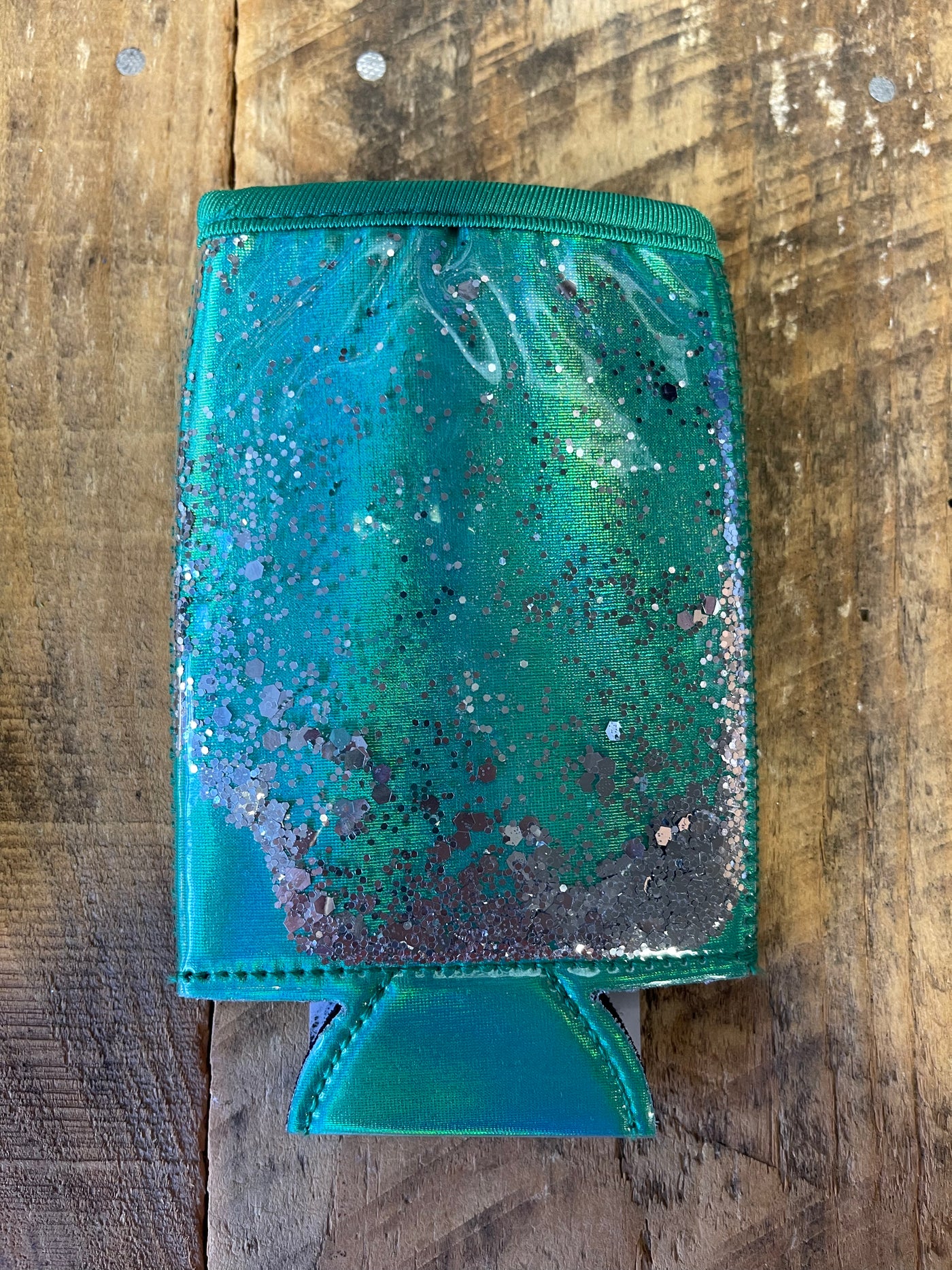 Green Glitter Slim Can Cooler-100 Accessories/MISC-Mugsby-Market Street Nest, Fashionable Clothing, Shoes and Home Décor Located in Mabank, TX