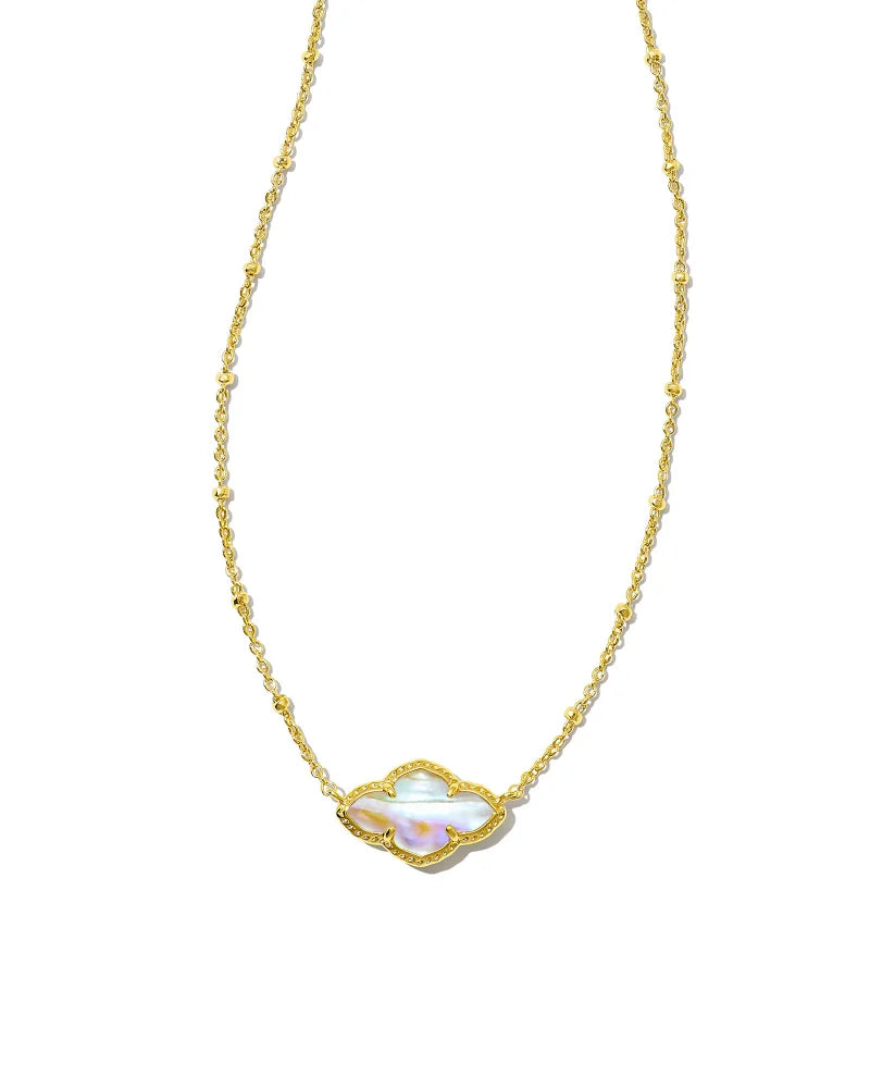 Kendra Scott Abbie Pendant Necklace Gold Iridescent Abalone-Necklaces-Kendra Scott-Market Street Nest, Fashionable Clothing, Shoes and Home Décor Located in Mabank, TX