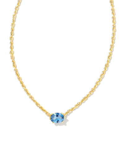 Kendra Scott Cailin Crystal Pendant Necklace Gold Blue Violet Crystal-Necklaces-Kendra Scott-Market Street Nest, Fashionable Clothing, Shoes and Home Décor Located in Mabank, TX