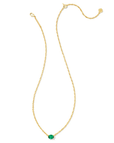 Kendra Scott Cailin Crystal Pendant Necklace Gold Green Crystal-Necklaces-Kendra Scott-Market Street Nest, Fashionable Clothing, Shoes and Home Décor Located in Mabank, TX