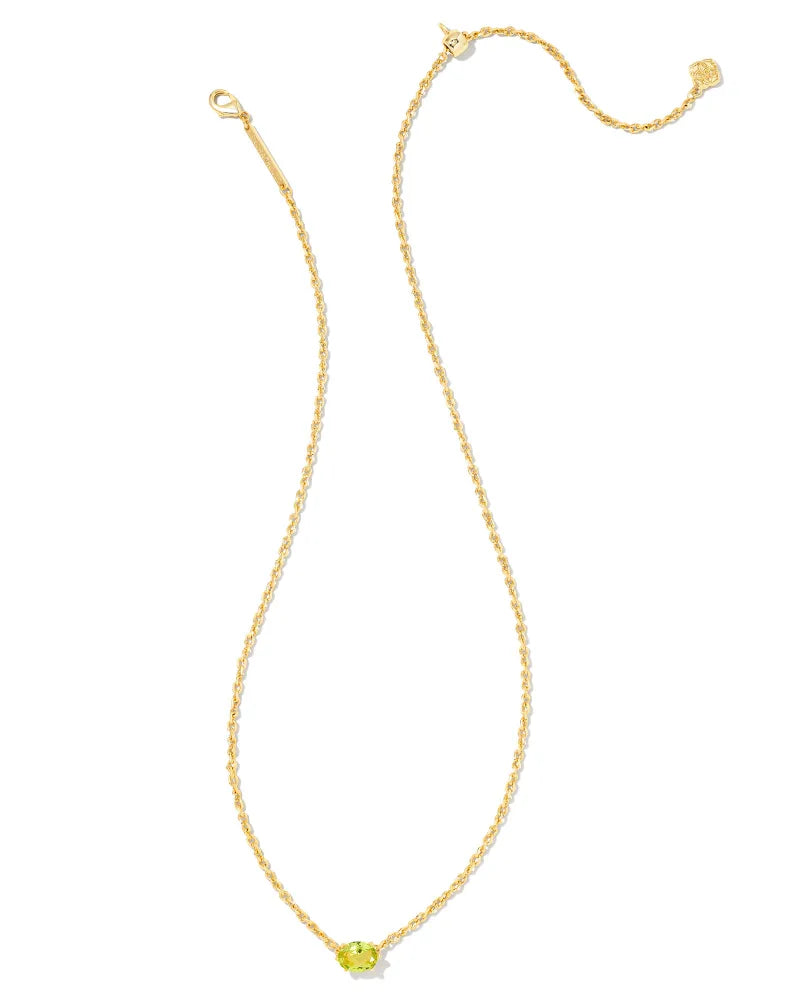 Kendra Scott Cailin Crystal Pendant Necklace Gold Peridot Crystal-Necklaces-Kendra Scott-Market Street Nest, Fashionable Clothing, Shoes and Home Décor Located in Mabank, TX