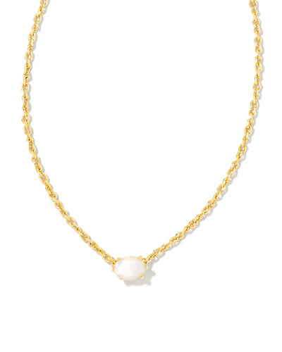 Kendra Scott Cailin Crystal Pendant Necklace Gold Ivory Mother-Of-Pearl-Necklaces-Kendra Scott-Market Street Nest, Fashionable Clothing, Shoes and Home Décor Located in Mabank, TX