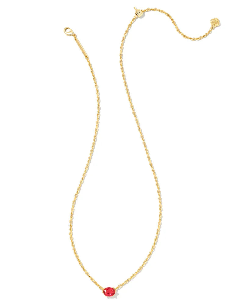 Kendra Scott Cailin Crystal Pendant Necklace Gold Red Crystal-Necklaces-Kendra Scott-Market Street Nest, Fashionable Clothing, Shoes and Home Décor Located in Mabank, TX