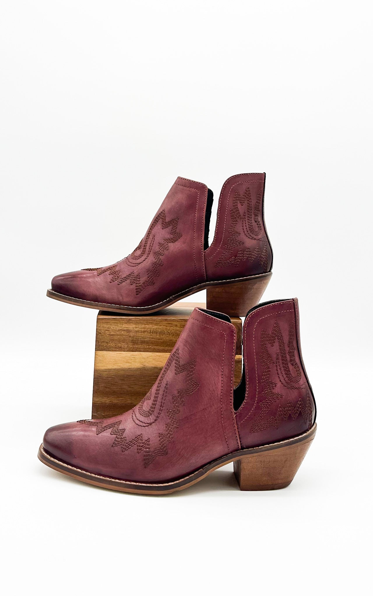 Kickin' Booties in Burgundy-Shoes-Ave Shops-Market Street Nest, Fashionable Clothing, Shoes and Home Décor Located in Mabank, TX