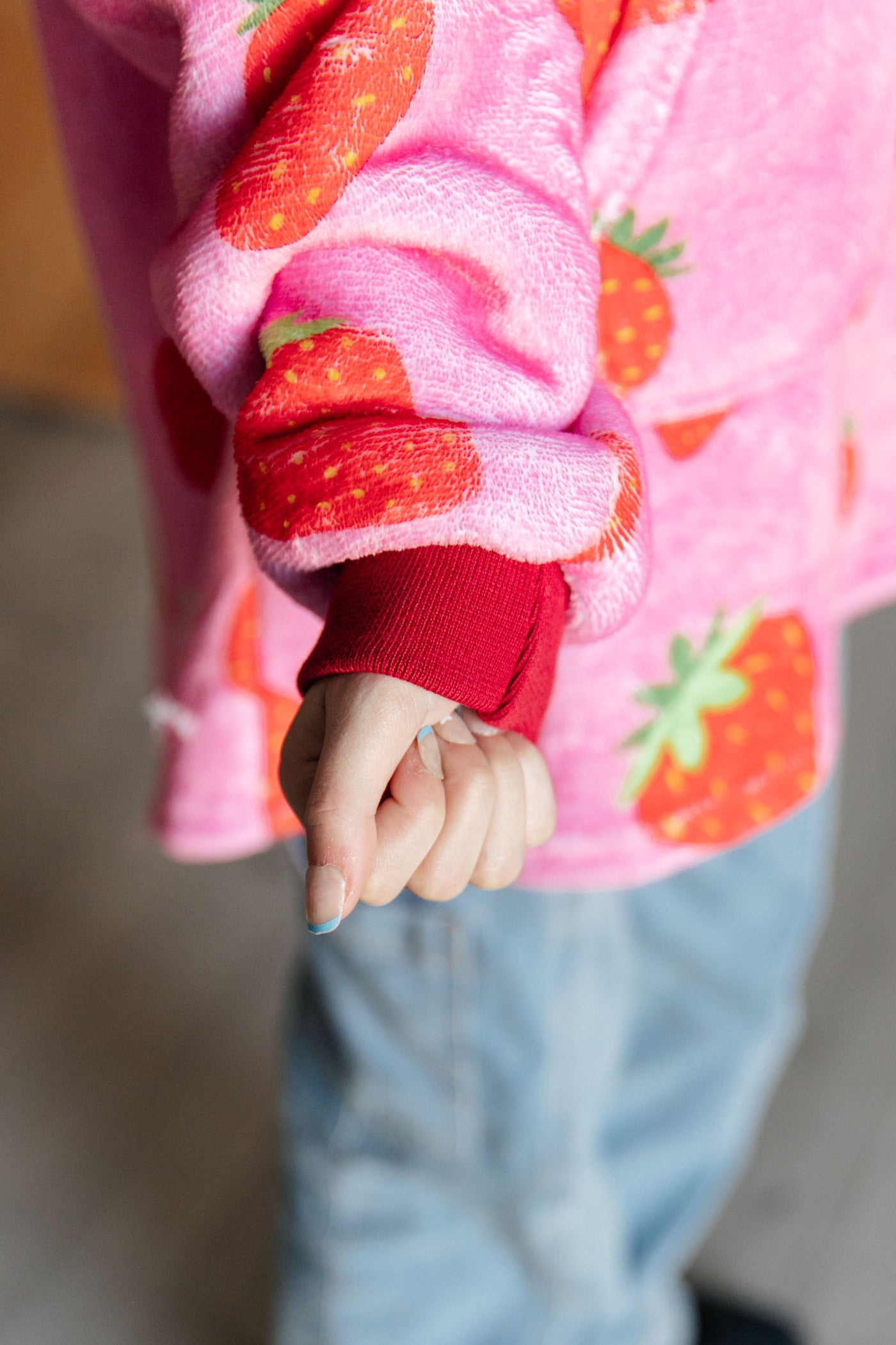 Kids Oversized Hoodie Blanket in Strawberry-Layers-Ave Shops-Market Street Nest, Fashionable Clothing, Shoes and Home Décor Located in Mabank, TX