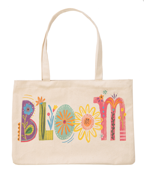 Whimsy Tote Bag - Bloom-Handbags-GANZ-Market Street Nest, Fashionable Clothing, Shoes and Home Décor Located in Mabank, TX