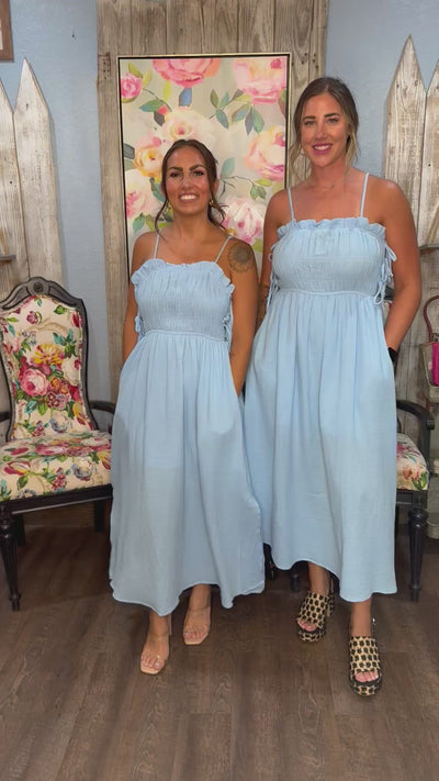 Azure Whisper Maxi Dress