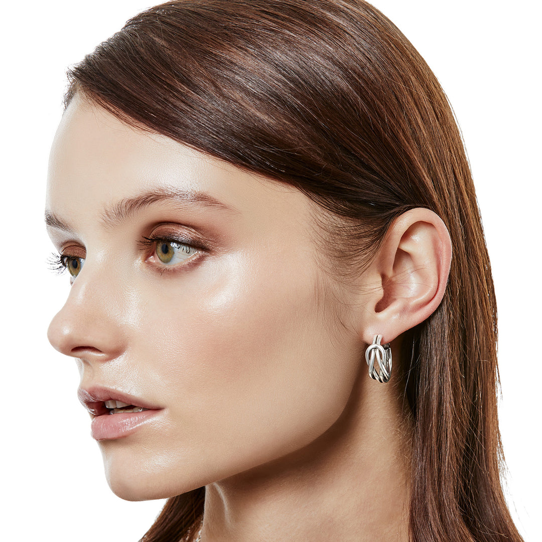 Brighton Interlok Harmony Hoop Earrings-01-Jewelry-Brighton-Market Street Nest, Fashionable Clothing, Shoes and Home Décor Located in Mabank, TX