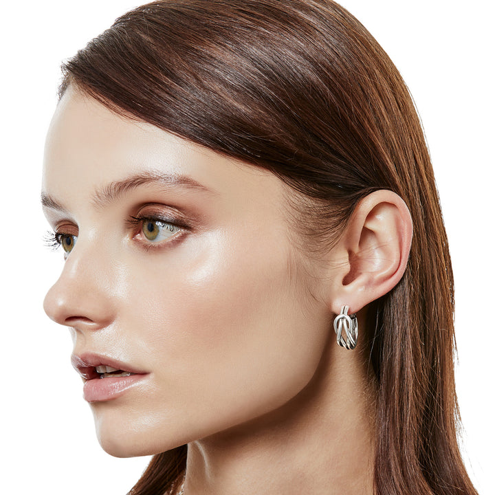 Brighton Interlok Harmony Hoop Earrings-01-Jewelry-Brighton-Market Street Nest, Fashionable Clothing, Shoes and Home Décor Located in Mabank, TX